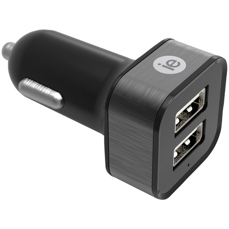 IESSENTIALS Dual USB 2.4A Car Charger (Black) IEN-PC22A-BK